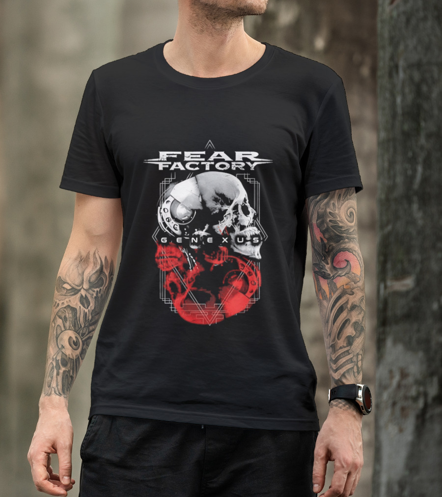 Fear Factory Genexus Skulls Art Metal Band T-Shirt