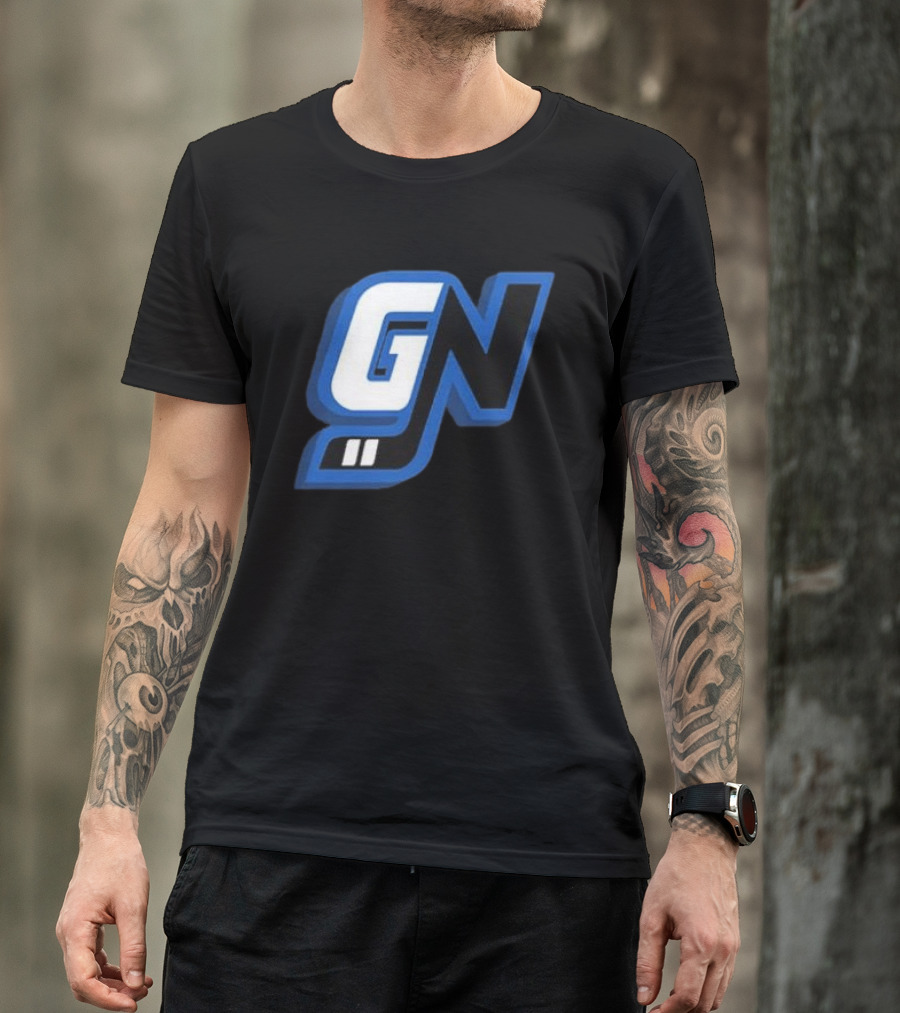 Game Notes GN Initials Blue Black T-Shirt
