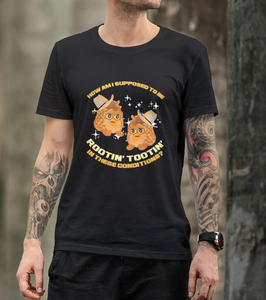 How Am I Supposed To Be Rootin' Tootin' Cowboy Furbies In These Conditions T-Shirt