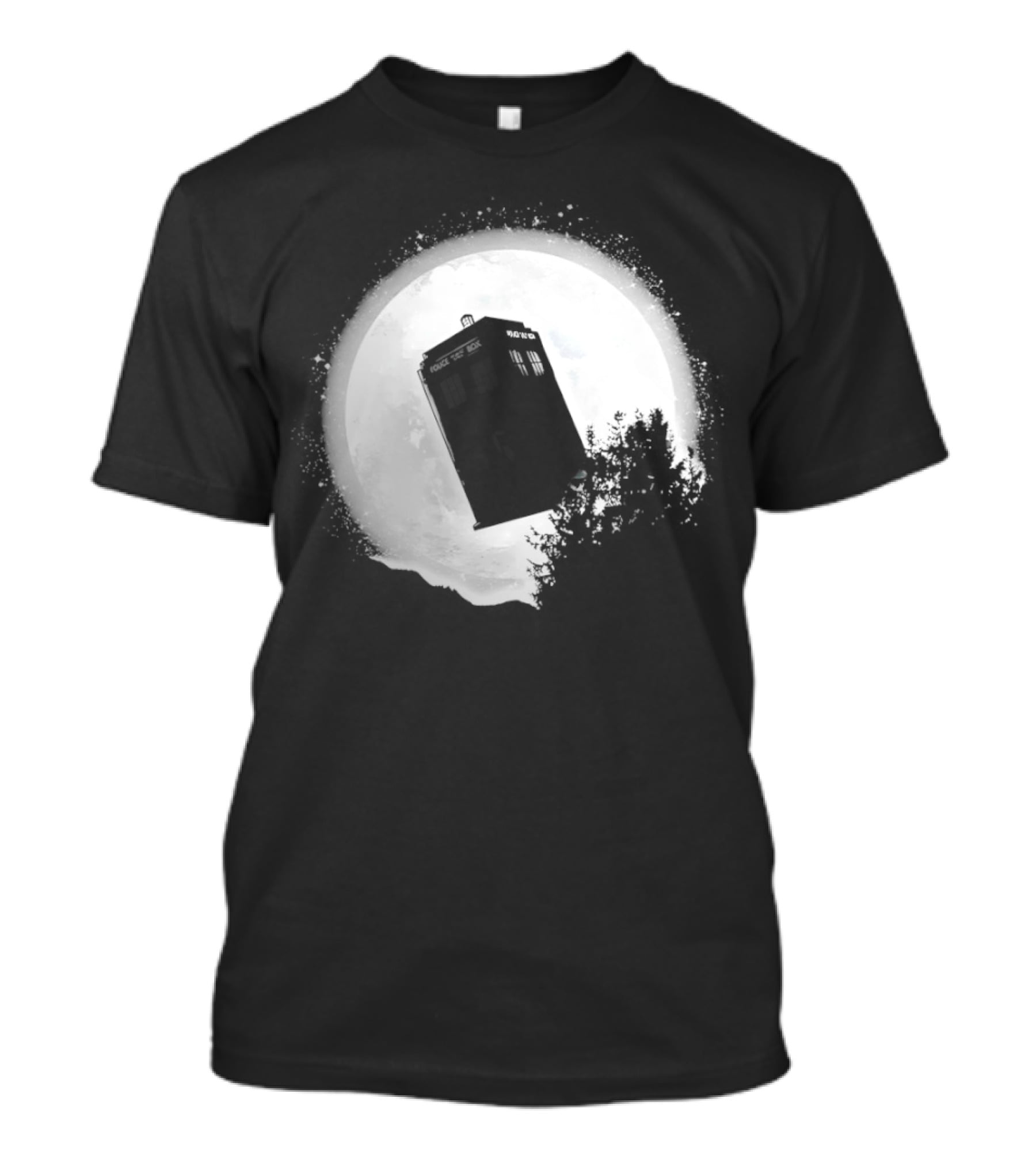 Tardis Doctor Who Moonlight Time Machine Iconic Sci Fi Police Box T-Shirt