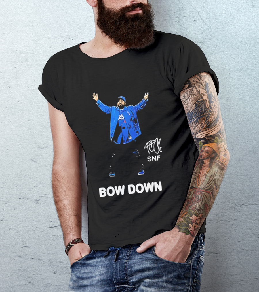 Los Angeles Dodgers Bow Down Ice Cube SNF T-Shirt