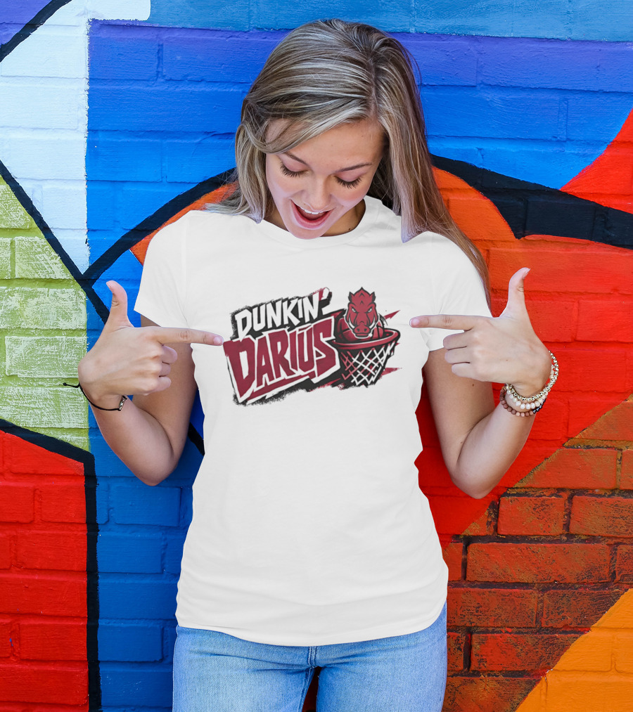 Darius Acuff Jr Arkansas Razorbacks Dunkin Darius Basketball Hoop T-Shirt