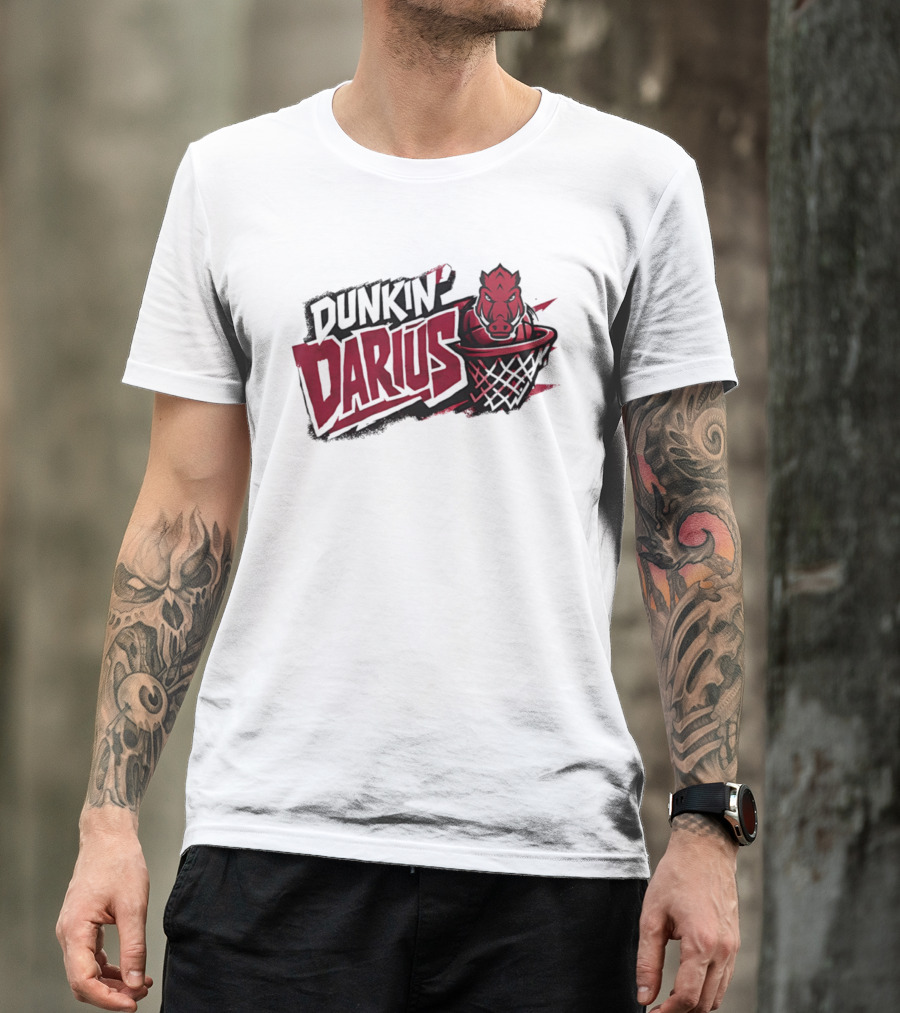 Darius Acuff Jr Arkansas Razorbacks Dunkin Darius Basketball Hoop T-Shirt