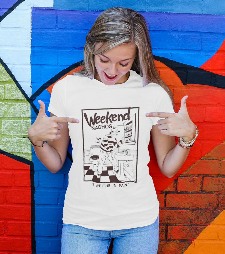 Freddy Krueger Weekend Nachos I Writhe In Pain Pizza Horror Scene T-Shirt