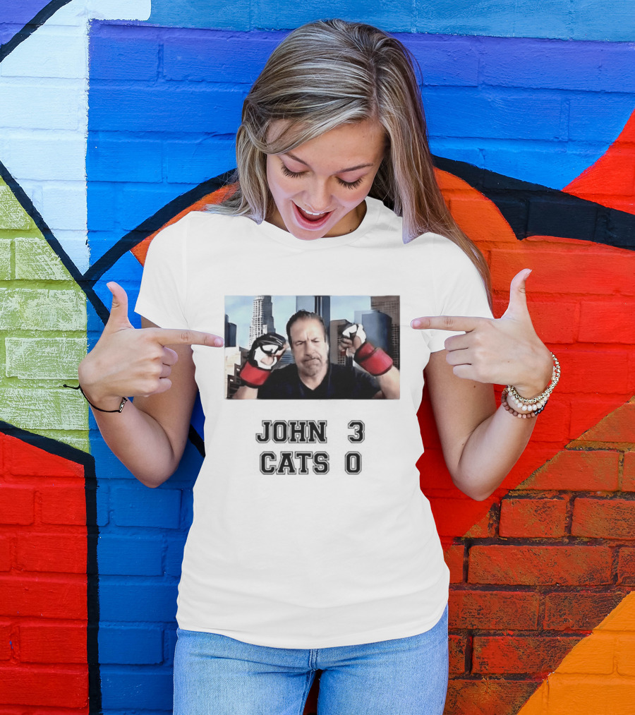 John Melendez Boxing Style Victory John 3 Cats 0 T-Shirt