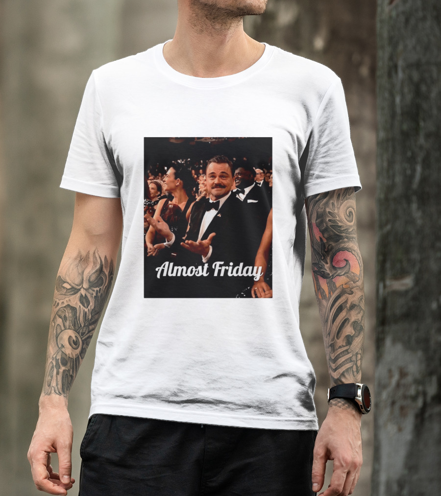 Almost Friday Leo Mustache Tuxedo Event T-Shirt