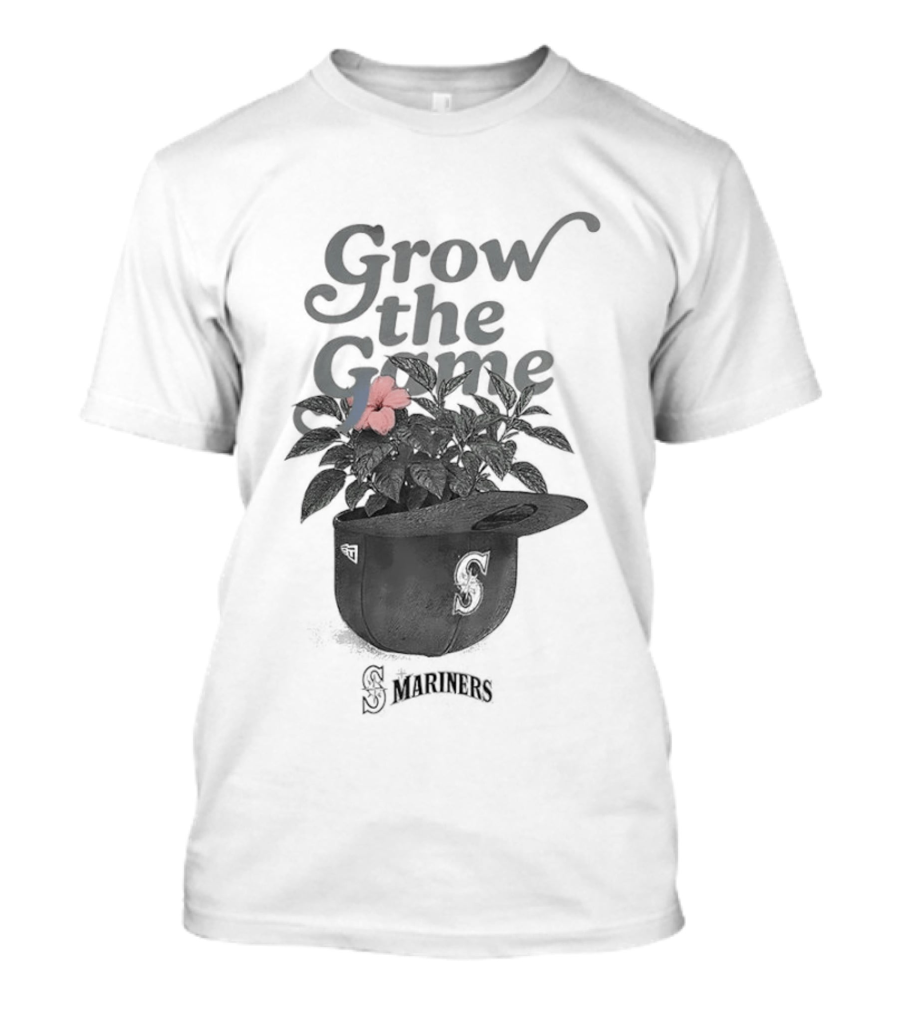 Seattle Mariners Grow The Game Hat With Flower Planting Visual T-Shirt
