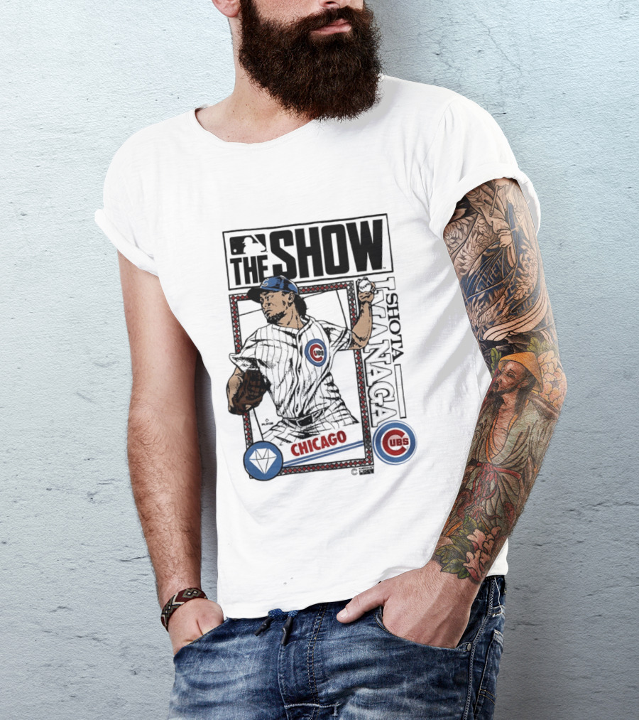 MLB The Show Shota Imanaga 18 Chicago Cubs Caricature T-Shirt