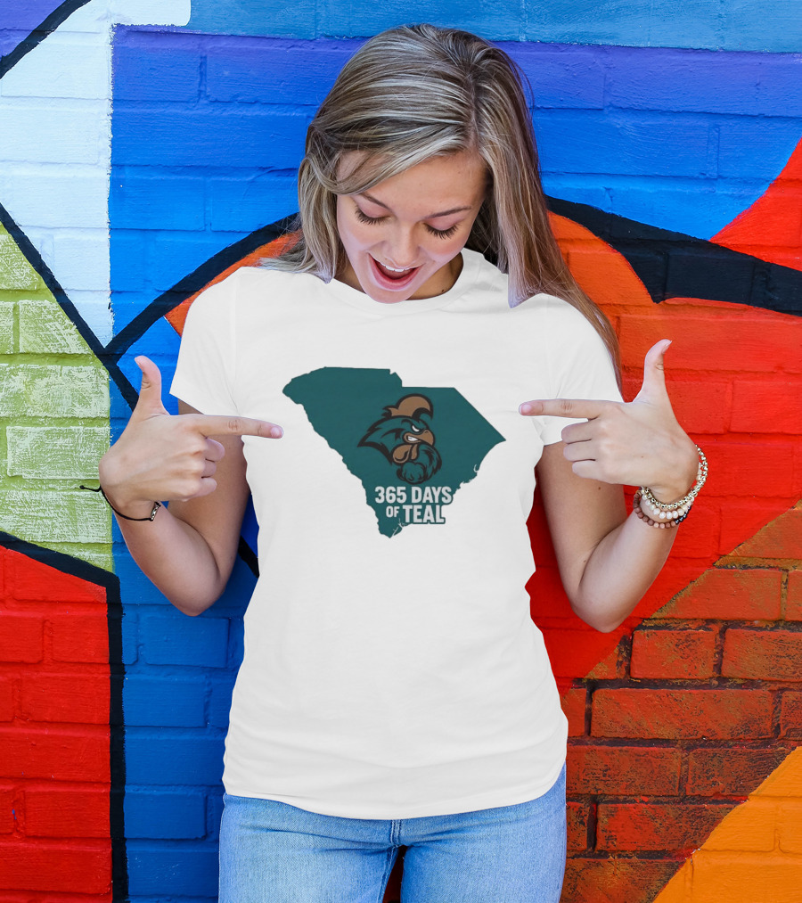 Coastal Carolina 365 Days Of Teal South Carolina Chanticleers T-Shirt