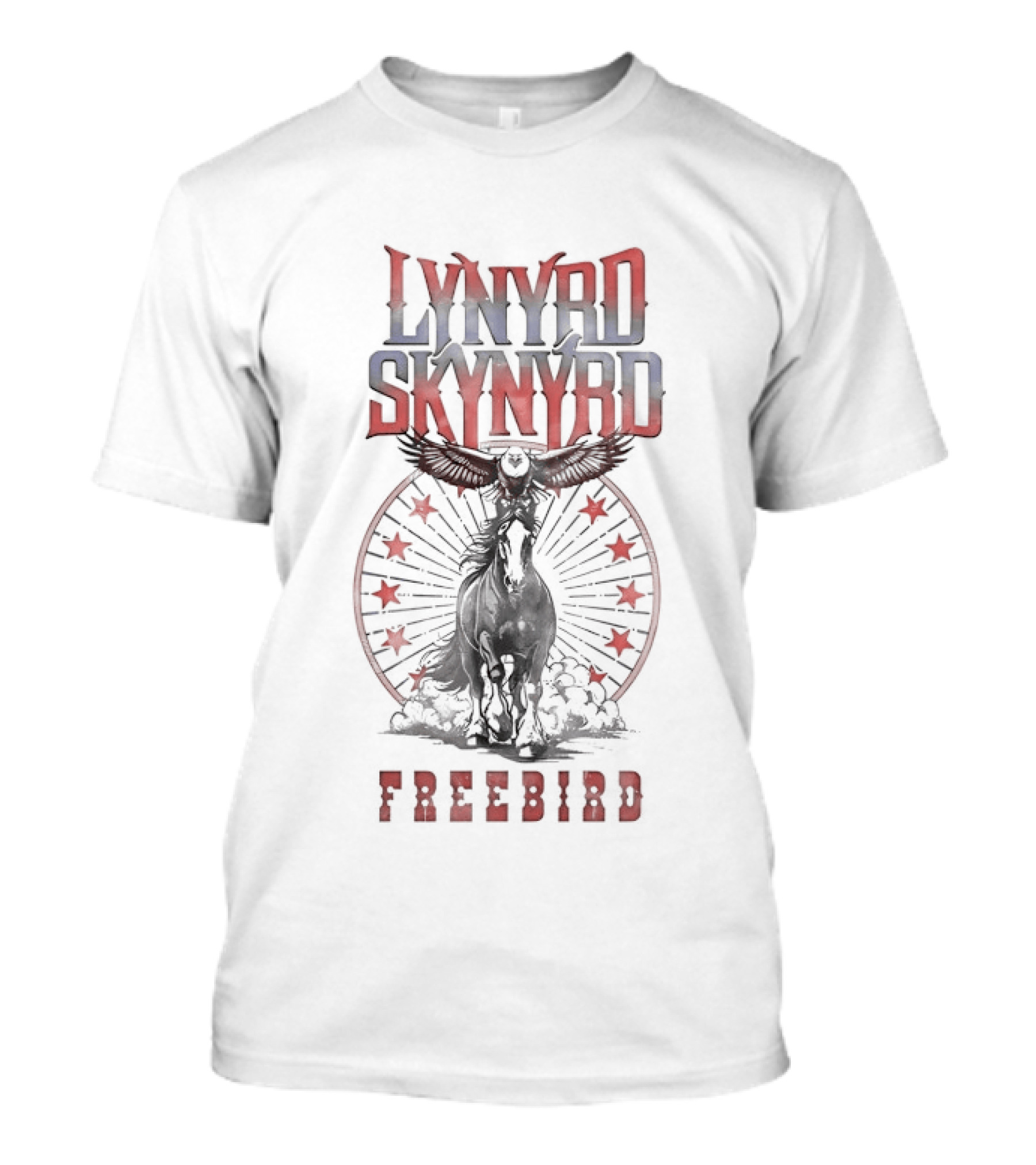 Lynyrd Skynyrd Freebird Iconic Eagle And Cowboy Starburst T-Shirt