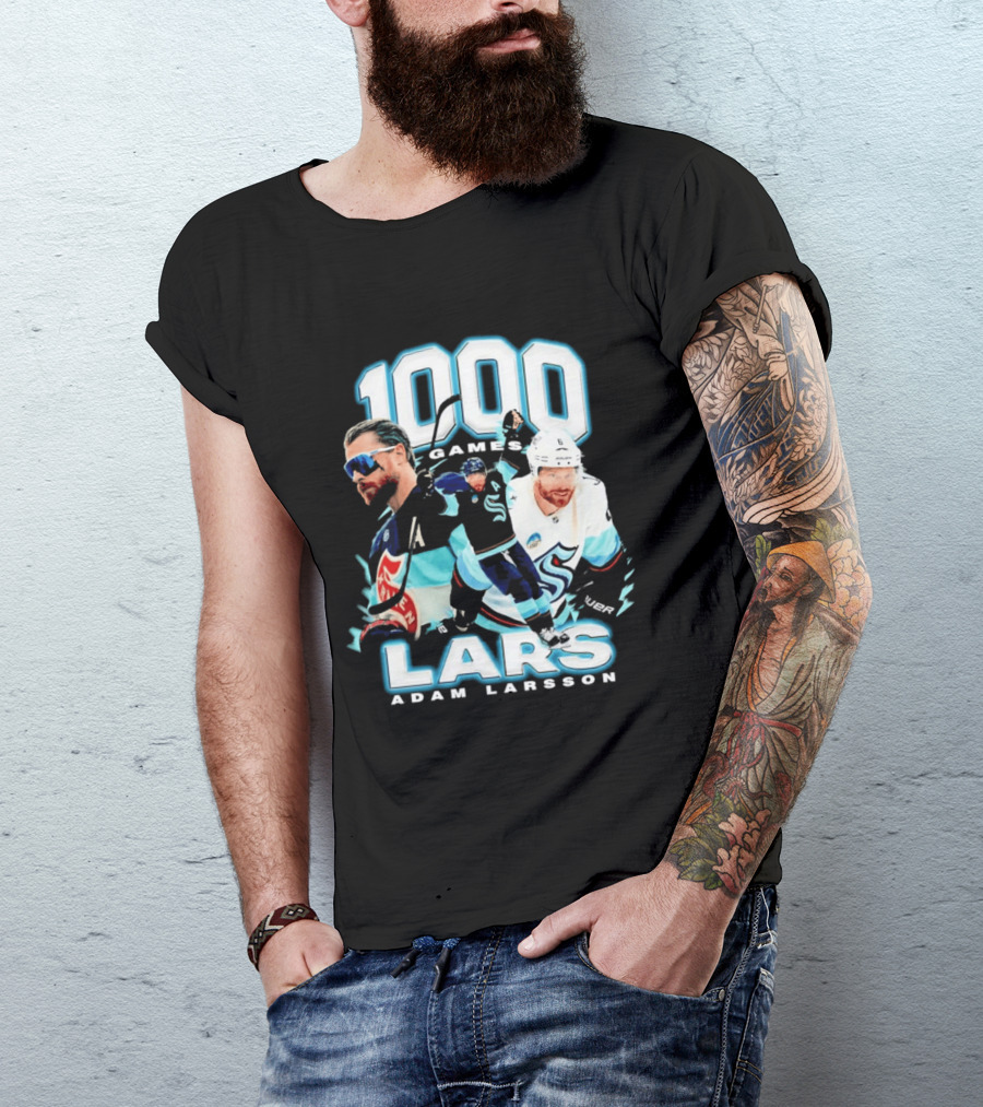 Adam Larsson 1000 Games Lars Hockey Milestone T-Shirt