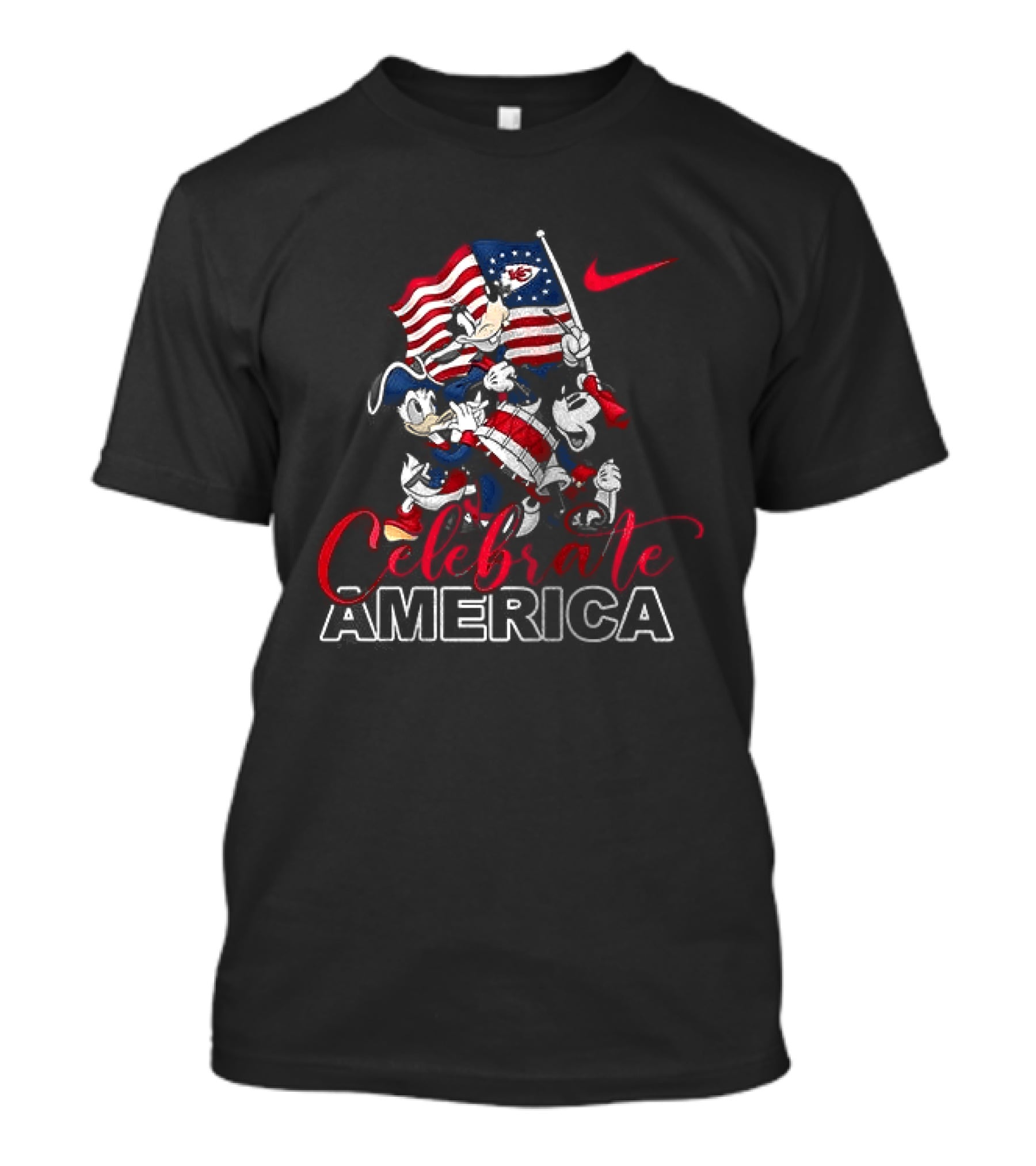 Kansas City Chiefs Mickey Mouse Celebrate America 250th Anniversary Nike T-Shirt