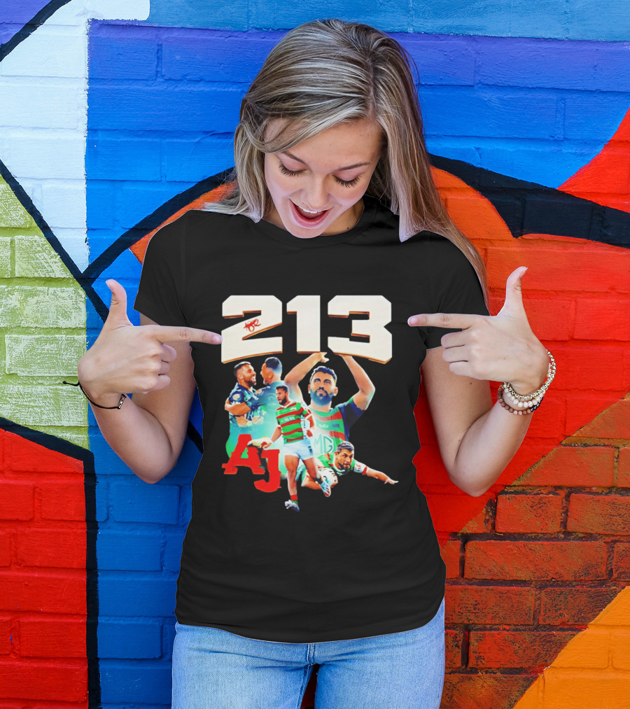South Sydney Rabbitohs Alex Johnston 213 Record Breaker AJ Rugby T-Shirt