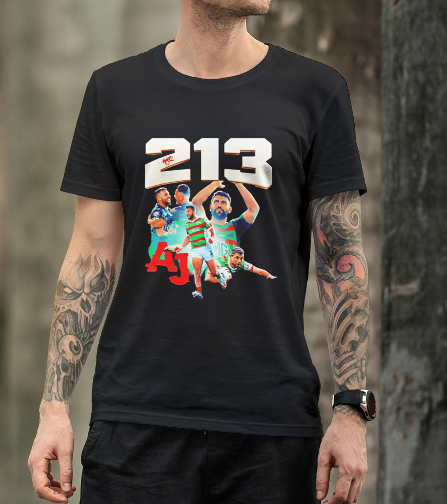 South Sydney Rabbitohs Alex Johnston 213 Record Breaker AJ Rugby T-Shirt