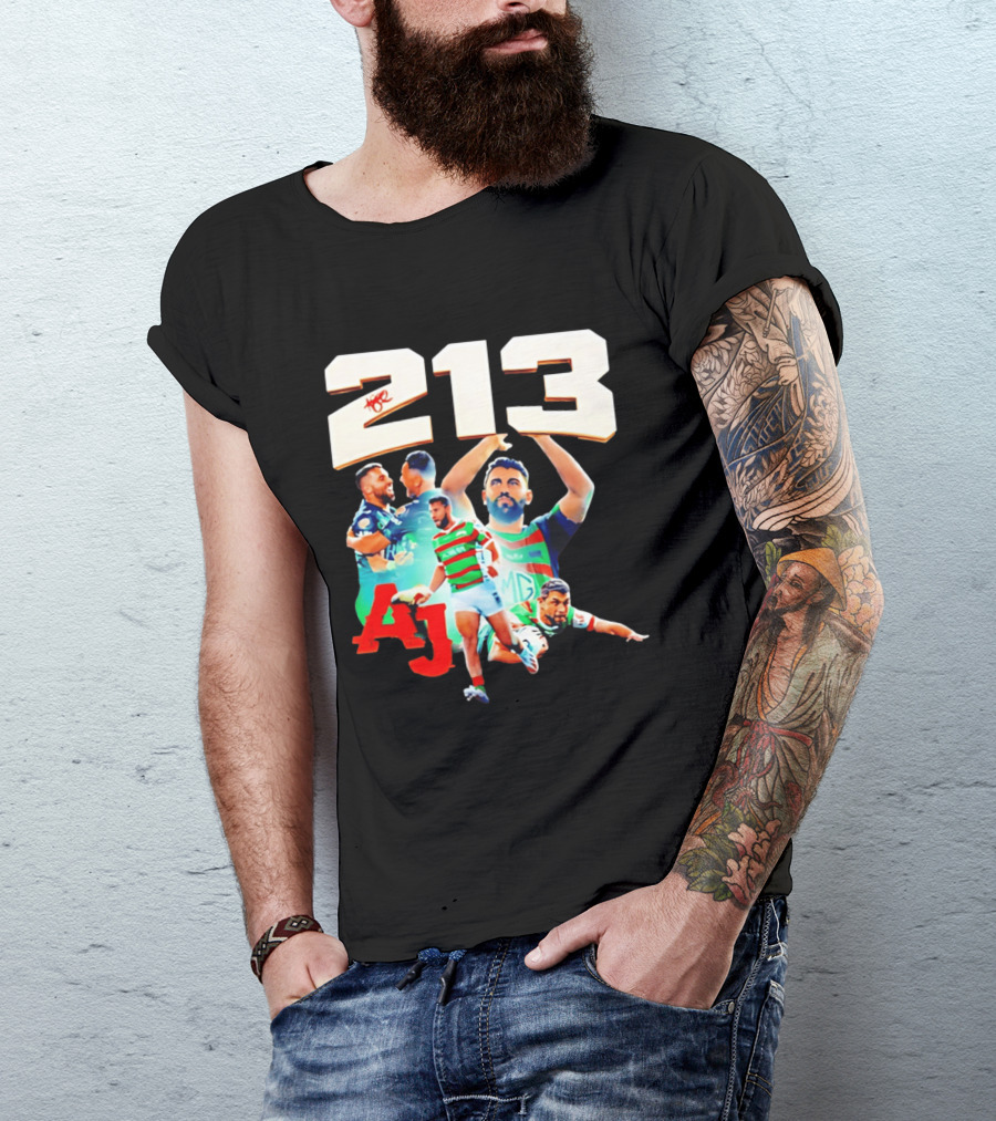 South Sydney Rabbitohs Alex Johnston 213 Record Breaker AJ Rugby T-Shirt