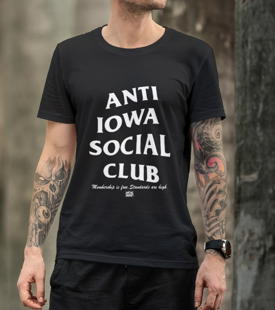 Nebraska Cornhuskers Anti Iowa Social Club Membership High Standards T-Shirt
