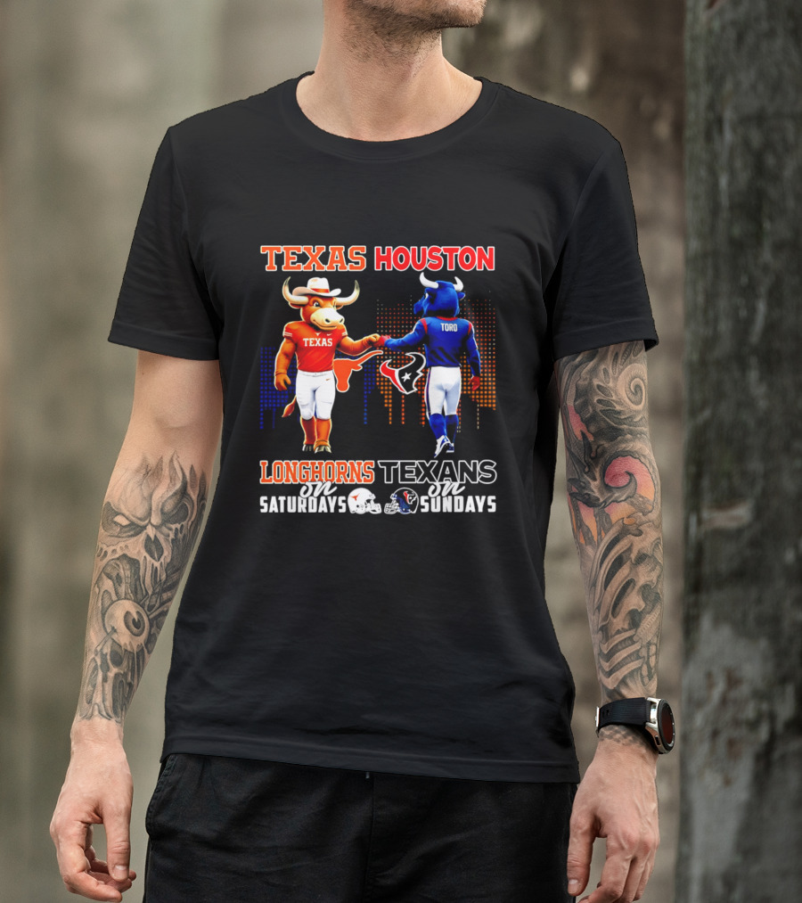 Texas Longhorns Texas Houston Toro Saturdays Sundays T-Shirt
