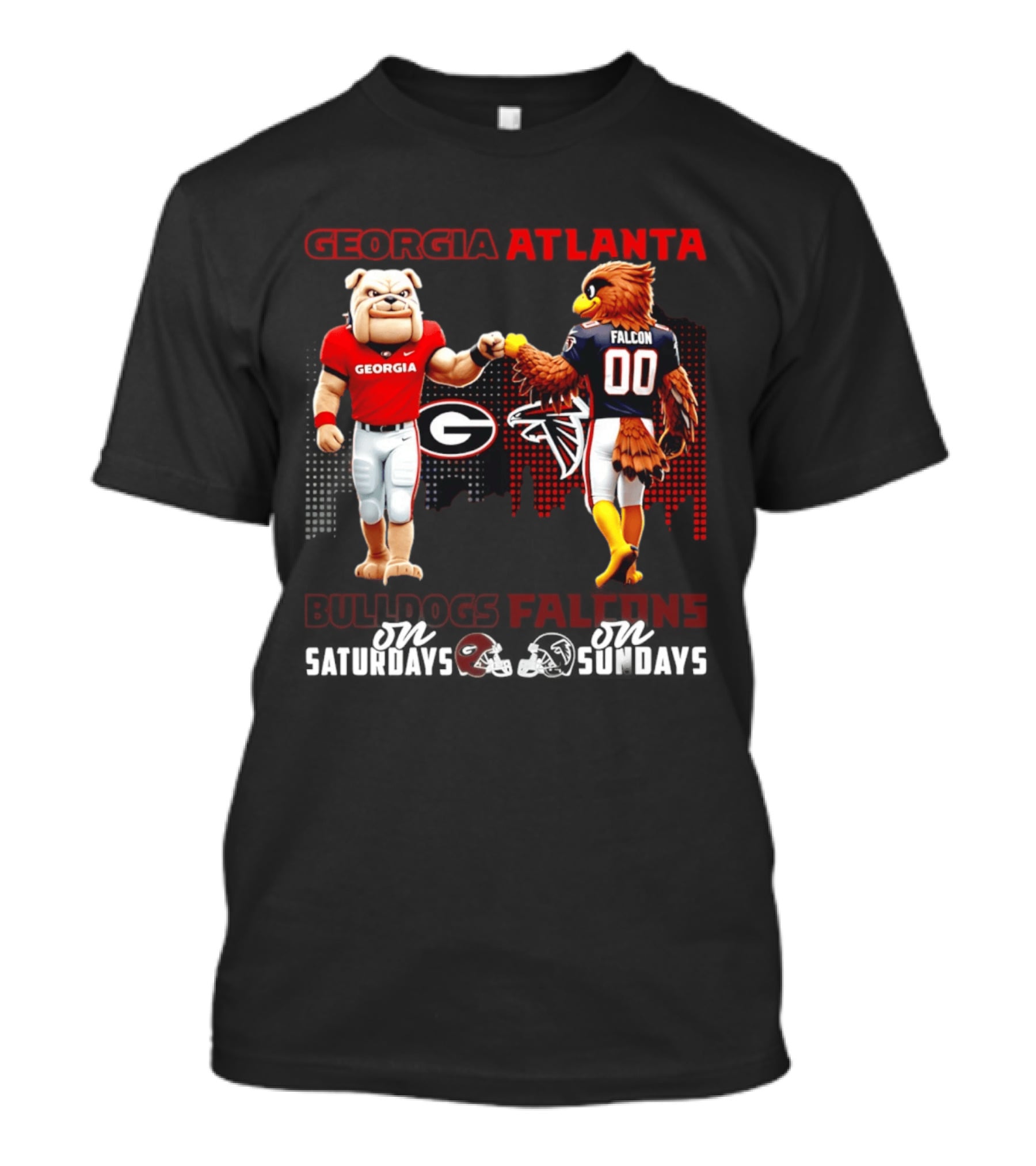 Georgia Atlanta Bulldogs Falcons Saturdays Sundays T-Shirt