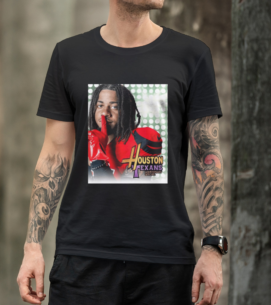 Houston Texans Anniversary Specials Stefon Diggs Hannah Montana 20th Celebration T-Shirt