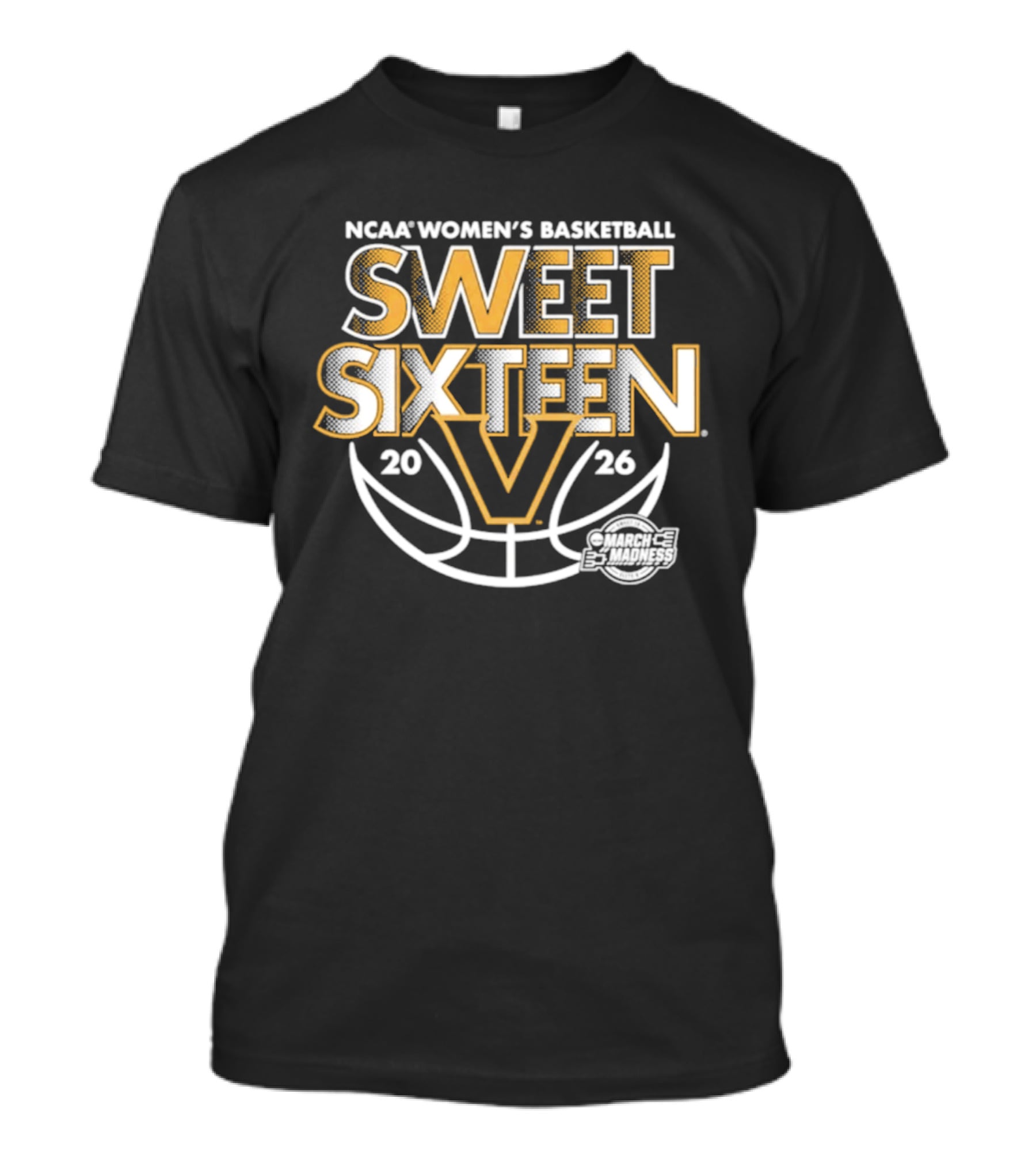 NCAA Women's Basketball Vanderbilt 2026 Sweet Sixteen March Madness T-Shirt