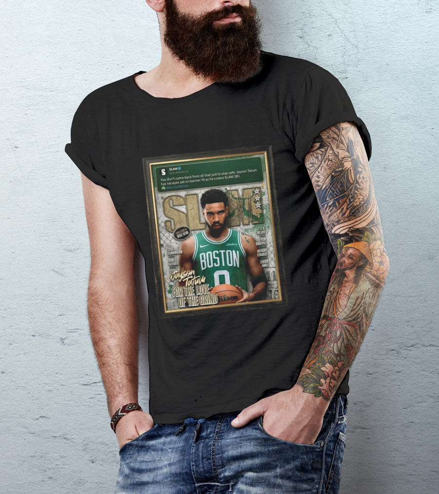 SLAM 261 Jayson Tatum Boston Celtics For The Love Of The Grind Gold Medal Edition With NBA Stars LeBron James And Cade Cunningham T-Shirt