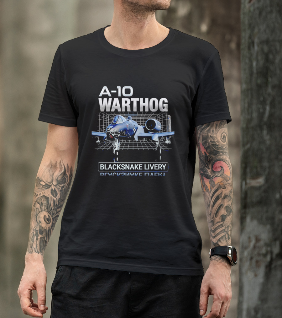A 10 Warthog Blacksnake Livery Military Aircraft T-Shirt