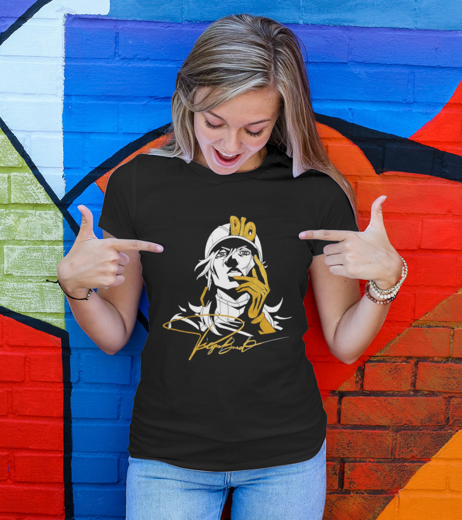 Dio JoJo's Bizarre Adventure Steel Ball Run Golden Signature T-Shirt