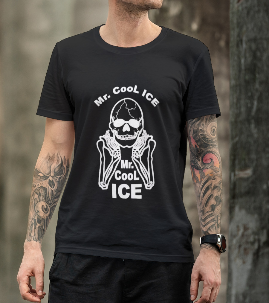 Mr. Cool ICE Skeleton Moody Neon Skull T-Shirt