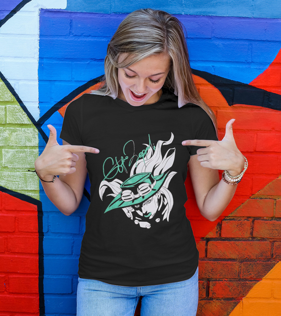 Gyro Zeppeli Jojo's Bizarre Adventure Illustration Signature T-Shirt