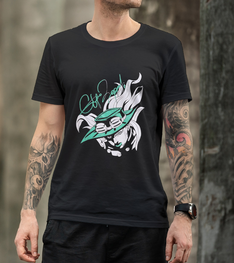 Gyro Zeppeli Jojo's Bizarre Adventure Illustration Signature T-Shirt