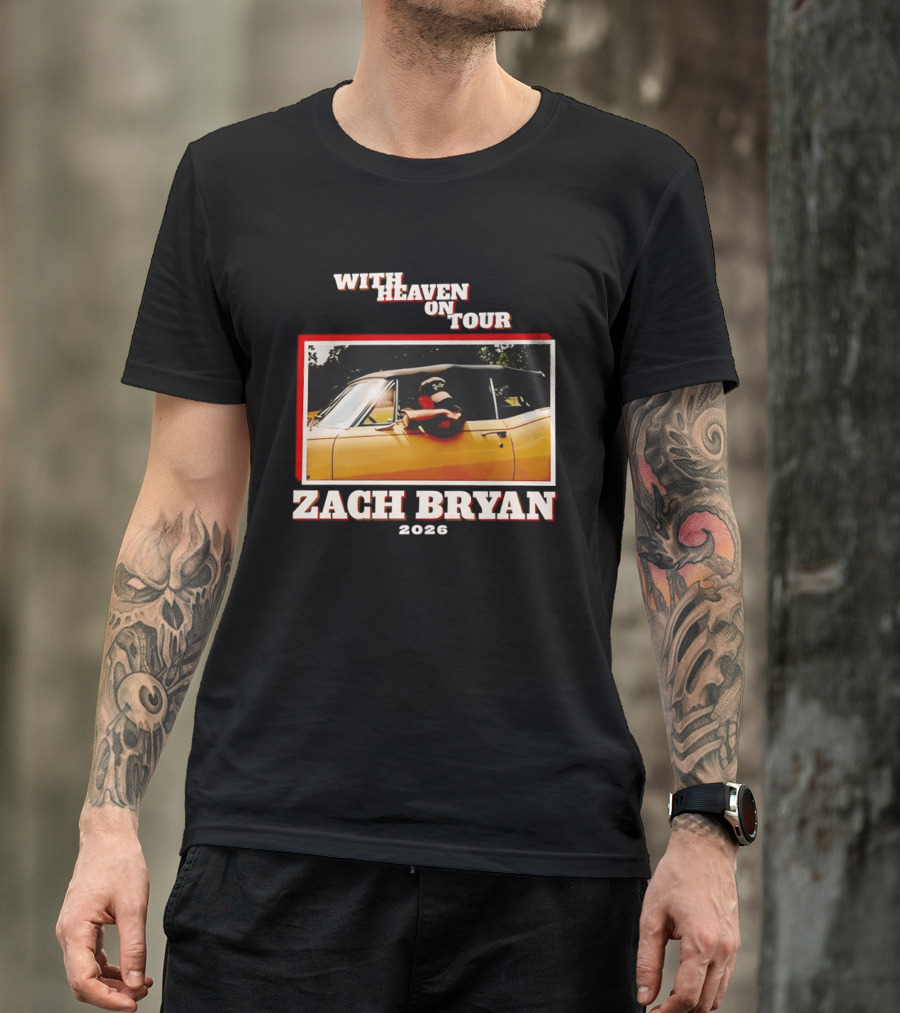 Zach Bryan 2024 Oklahoma Country Music With Heaven On Tour T-Shirt