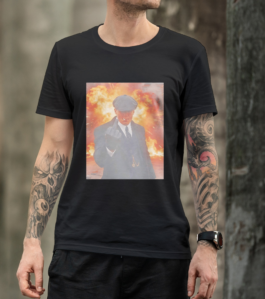 Peaky Blinders Shelby Explosion Middle Finger Iconic Scene T-Shirt
