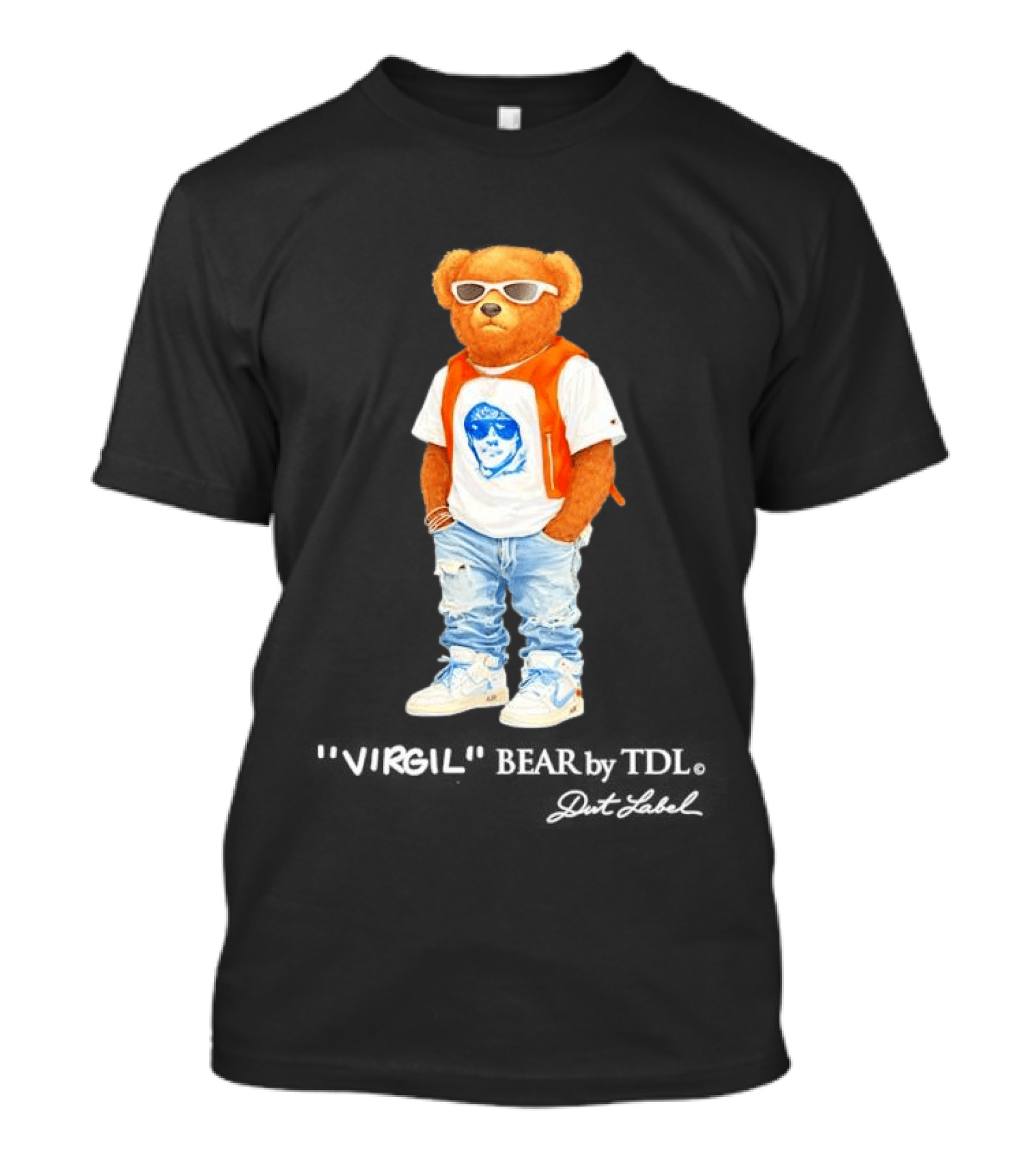 Virgil Abloh X Polo Bear Collaboration With Sunglasses And Stylish Outfit T-Shirt