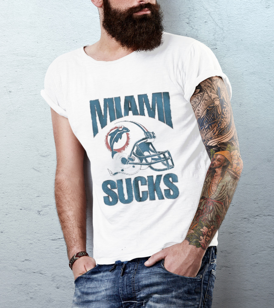 Miami Sucks Dolphins Helmet Football 2025 T-Shirt