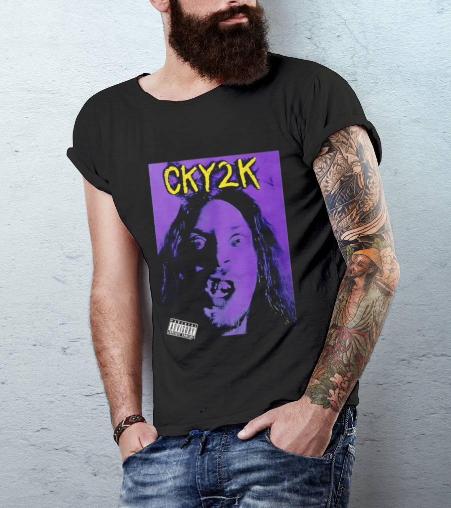CKY2K Explicit Content Purple Portrait Bam Margera T-Shirt