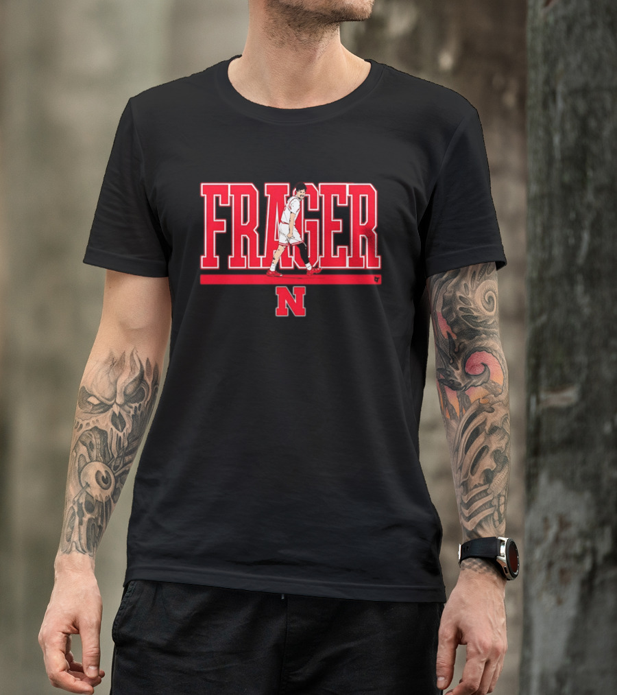Nebraska Basketball Frager Pose N T-Shirt