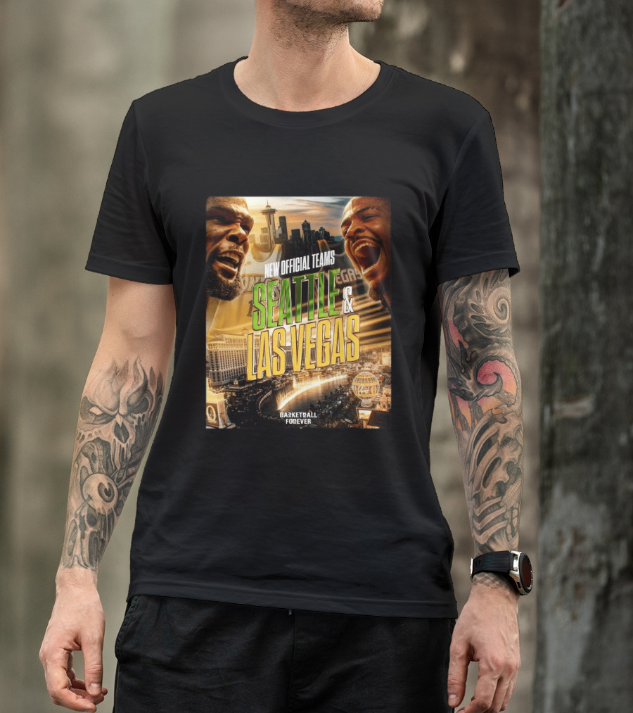 New Official Teams Seattle Las Vegas Basketball Forever 2026 T-Shirt