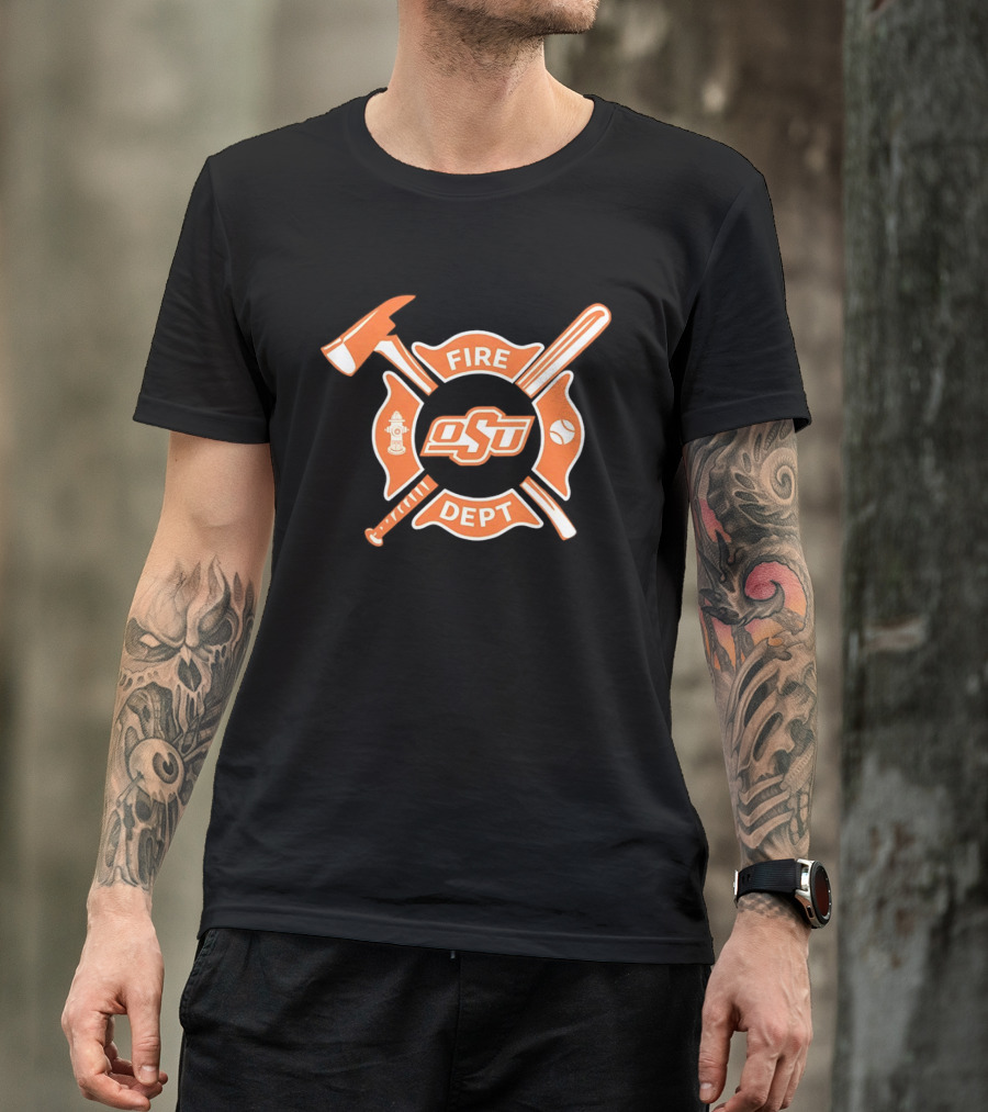 Oklahoma State Cowboys Fire Dept Baseball Night 2026 T-Shirt