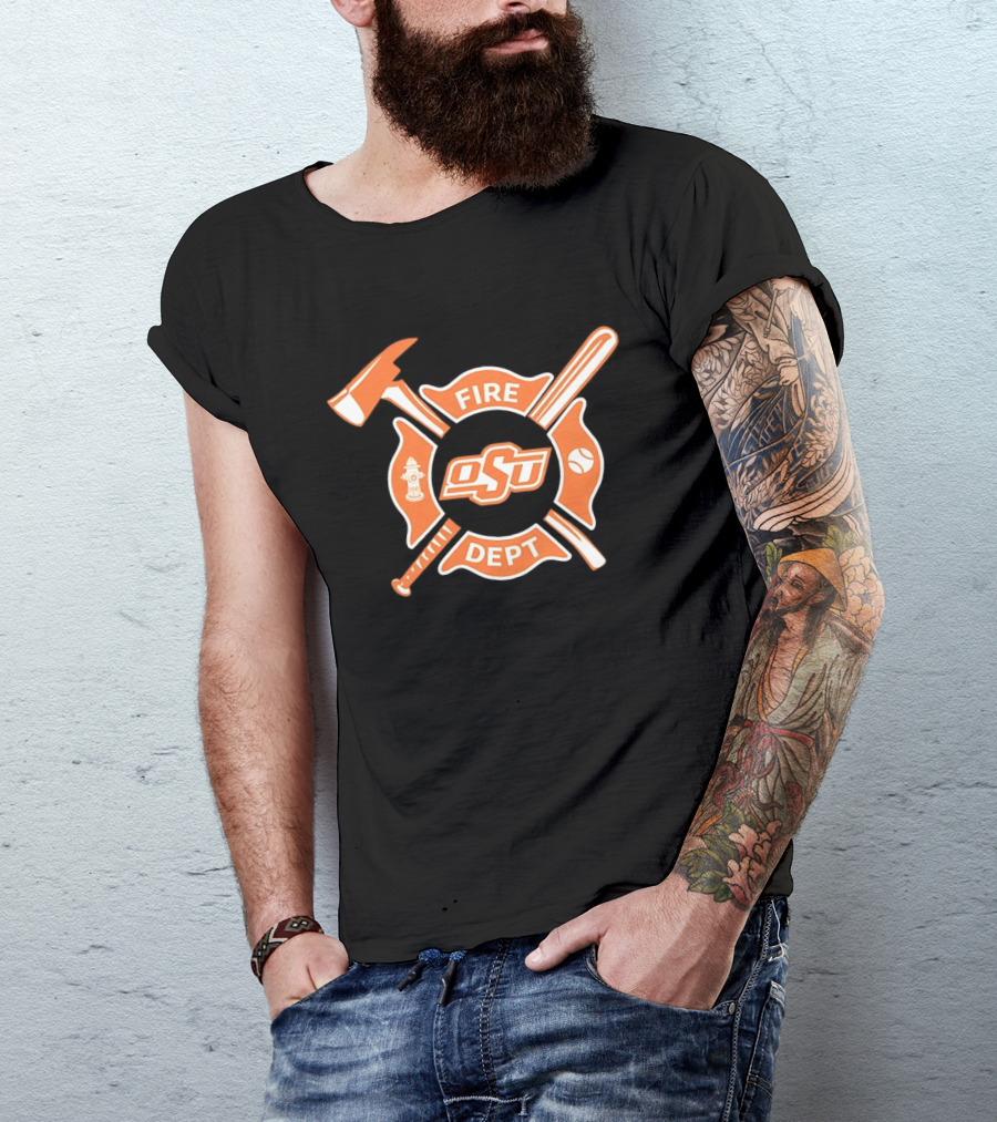 Oklahoma State Cowboys Fire Dept Baseball Night 2026 T-Shirt