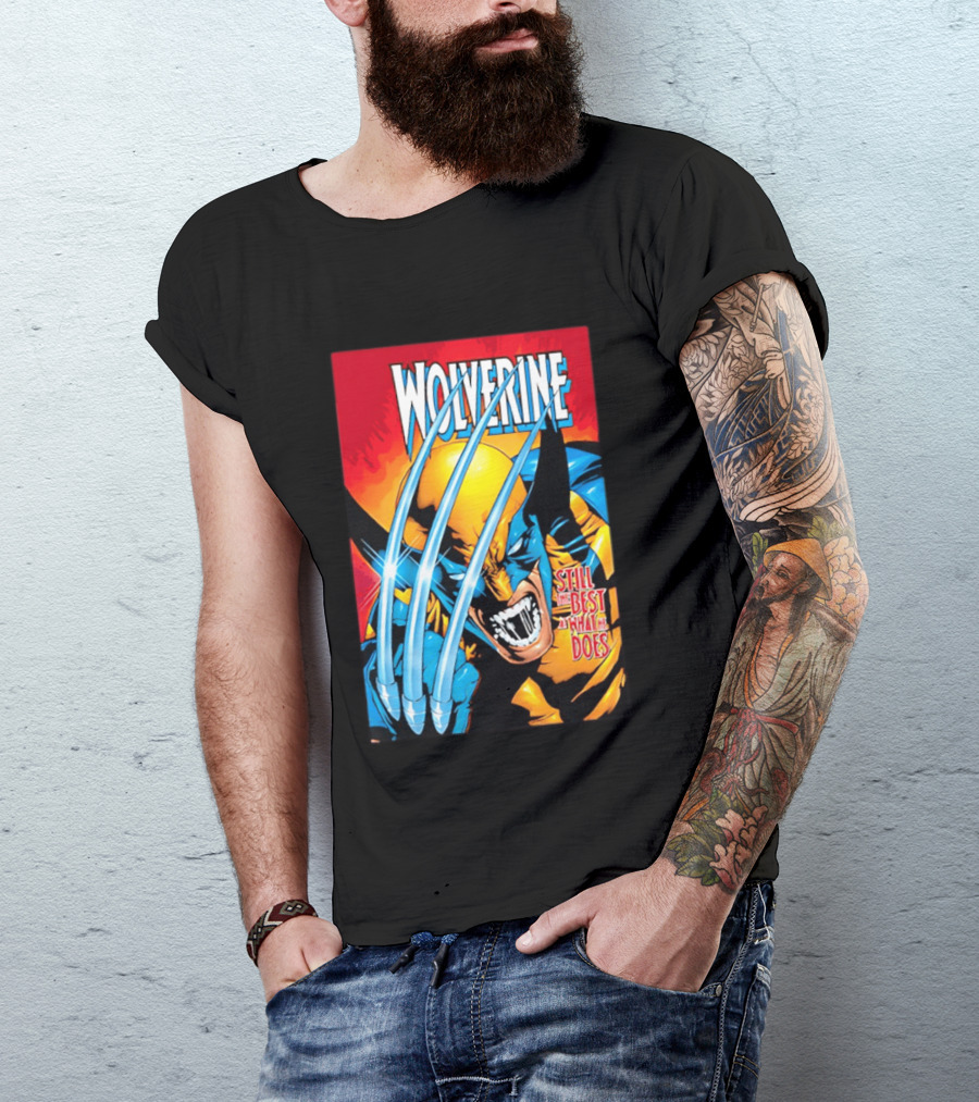 Wolverine Still The Best At What He Does Comic Style Claws Action T-Shirt