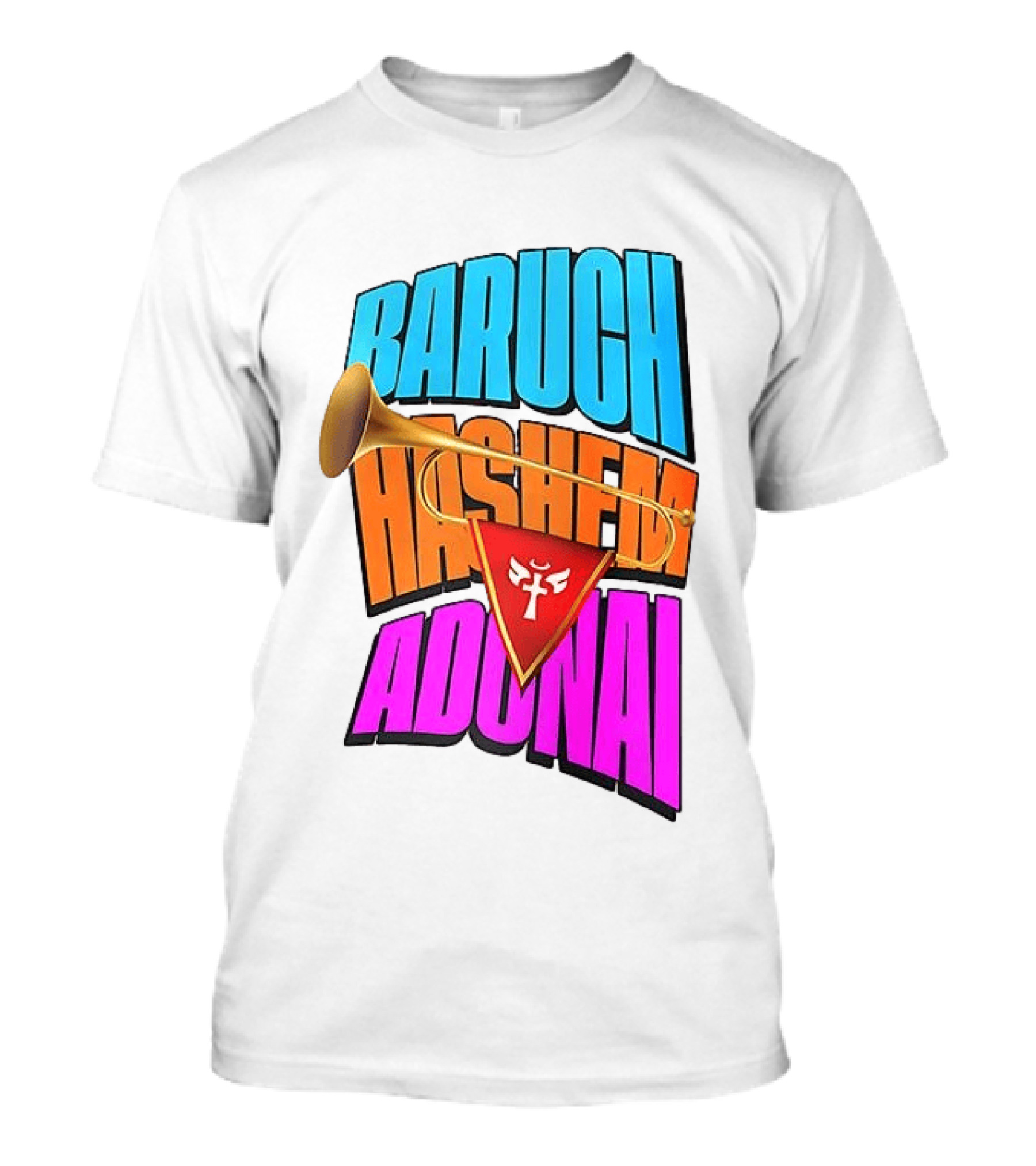 Baruch Hashem Adonai Trumpet T-Shirt