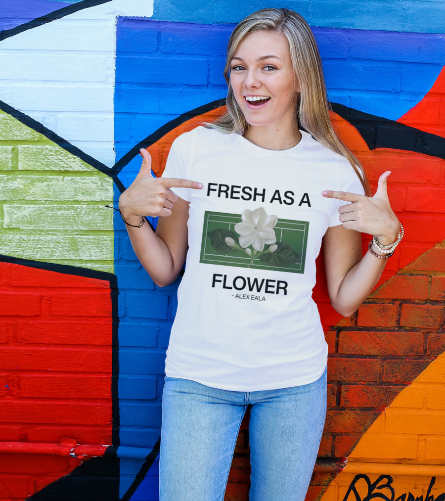 Fresh As A Flower Alex Eala Tennis Court Blossom T-Shirt
