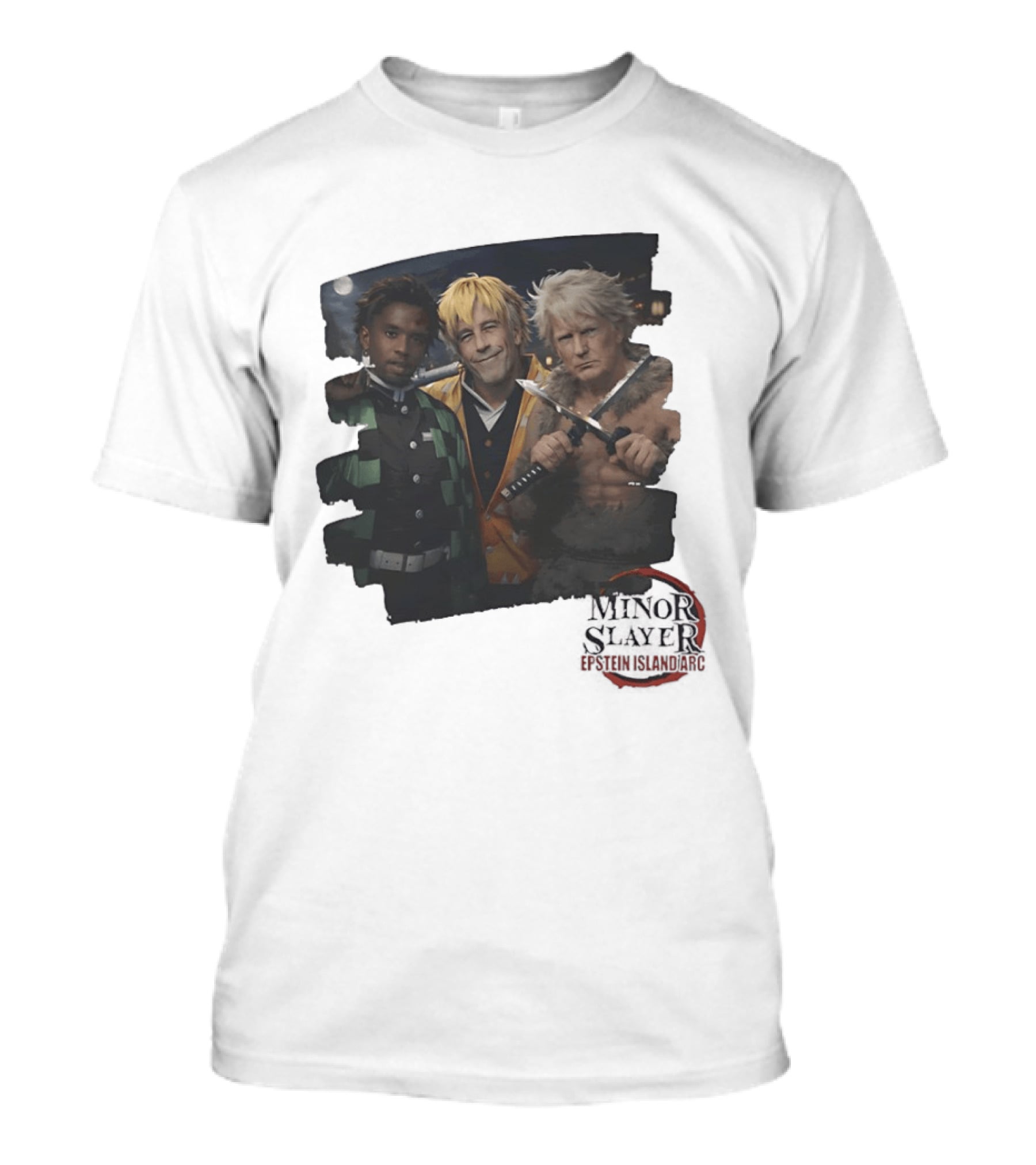 Minor Slayer Epstein Island Arc Characters Cosplay T-Shirt
