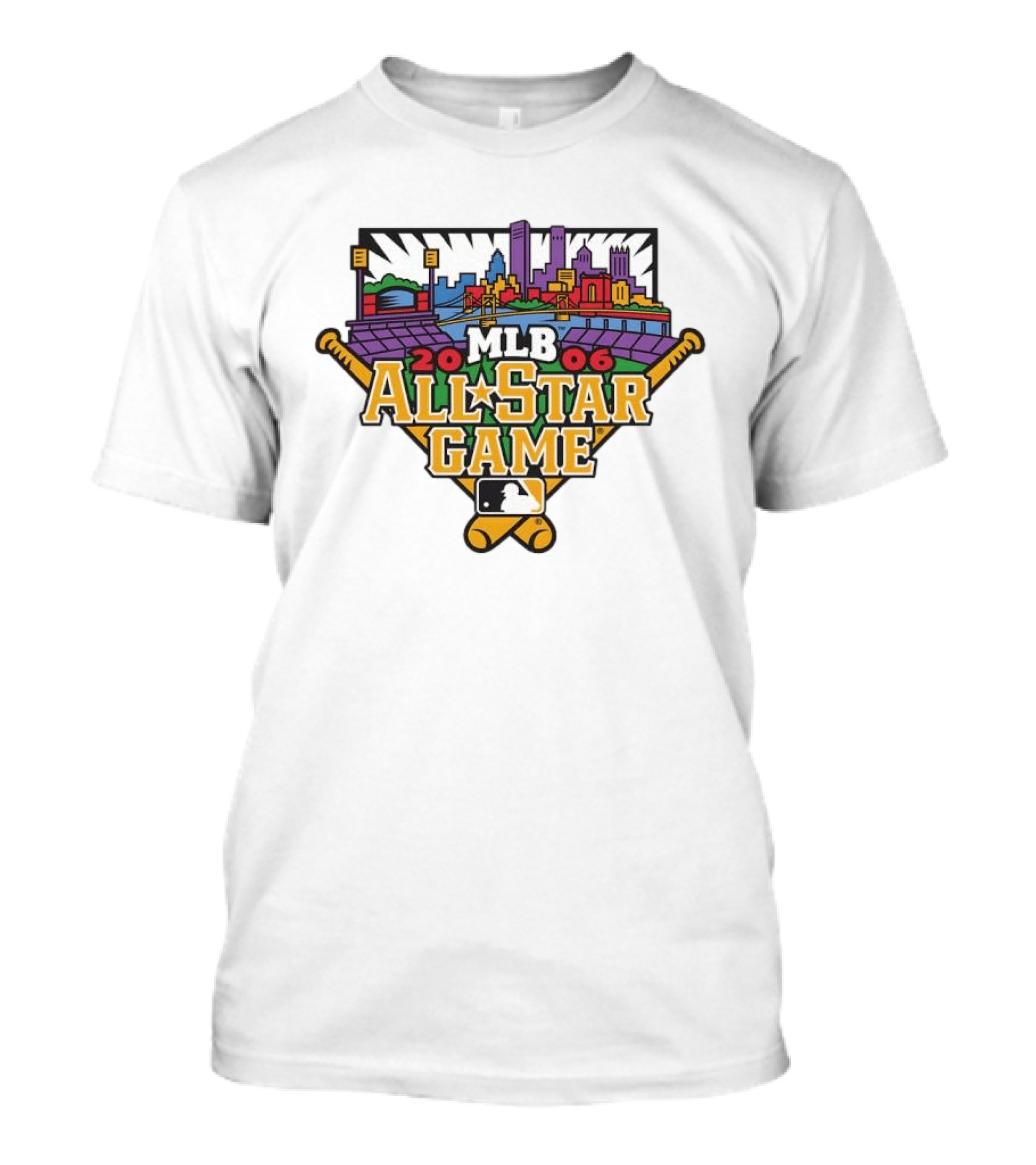 MLB All Star Game 2006 Pittsburgh Skyline Baseball Event T-Shirt