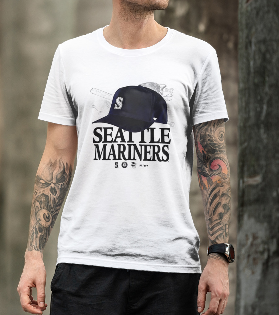 Seattle Mariners In The Paper Foundation Cap With Brushed Effect T-Shirt