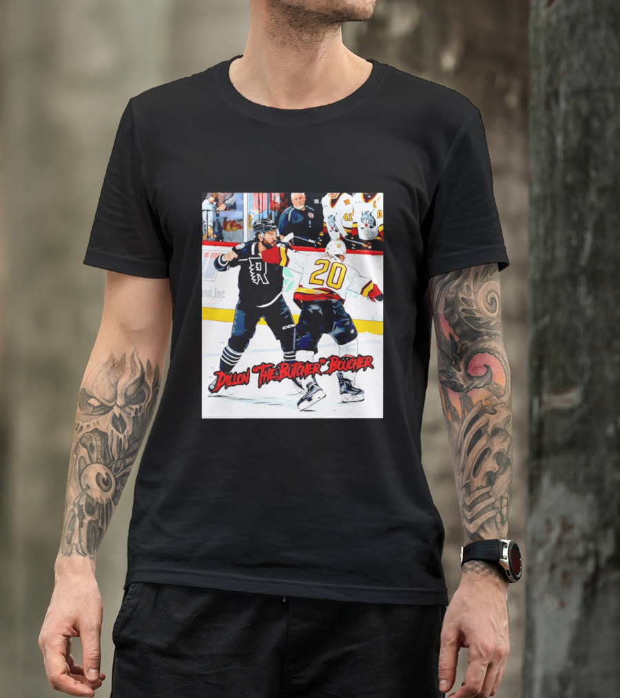 Dillon The Butcher Boucher Rockford IceHogs Hockey Fight Scene T-Shirt