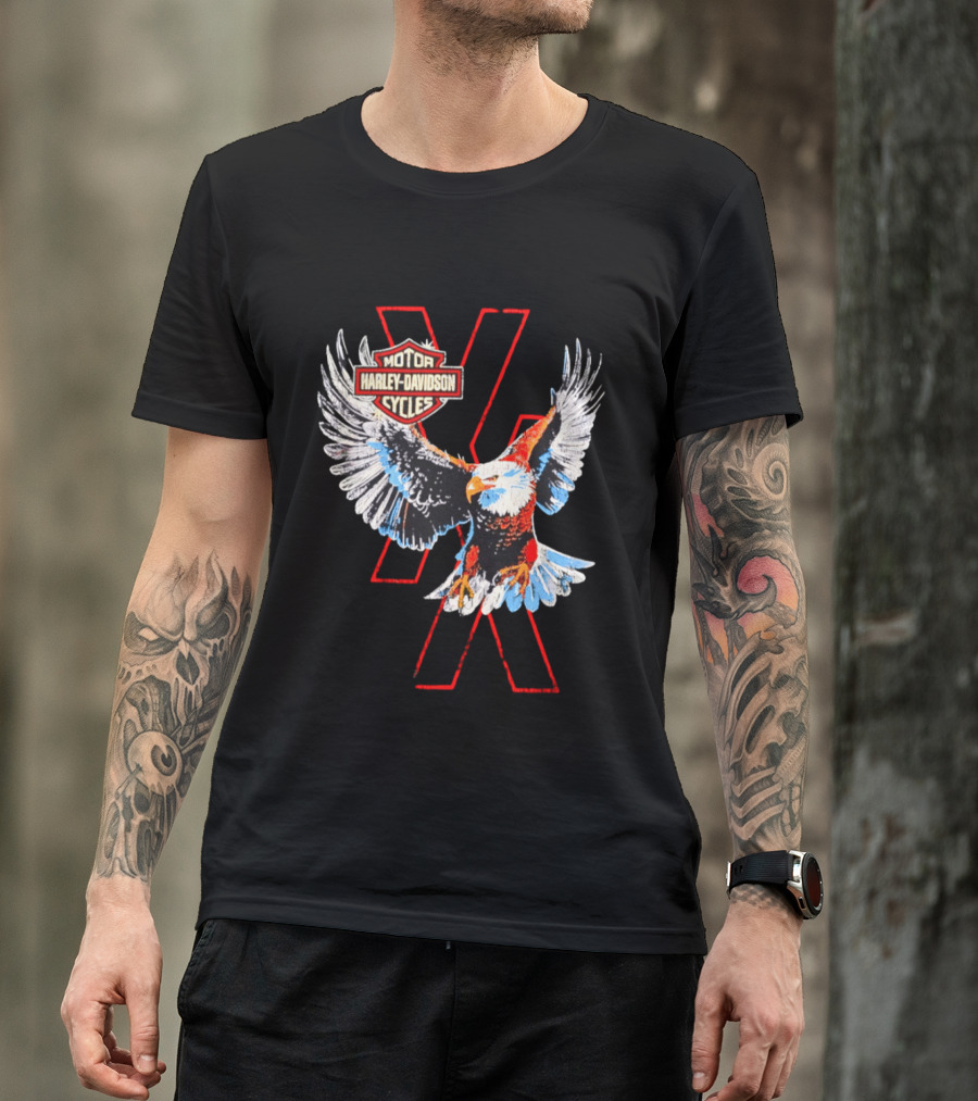 Machine Gun Kelly Harley Davidson X MGK Lost Americana Flying Eagle Cycles T-Shirt