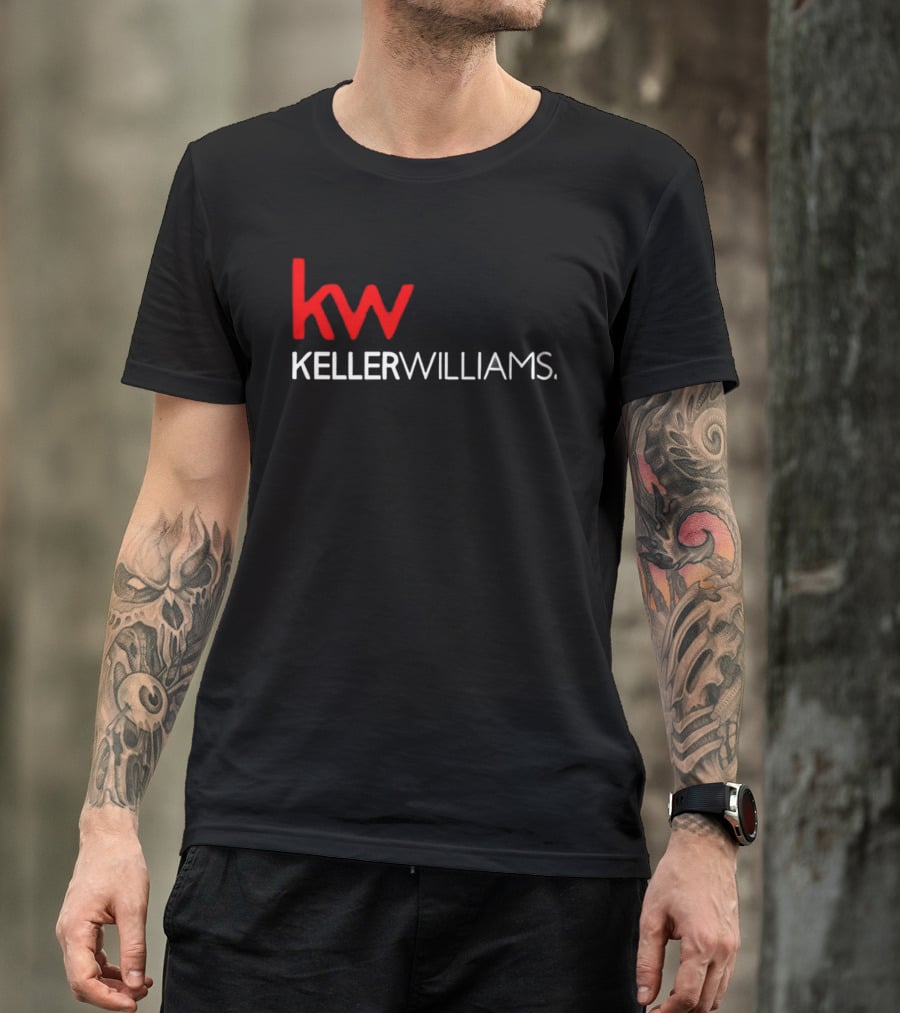 Keller Williams KW Full Mixed Red And White Vertical T-Shirt
