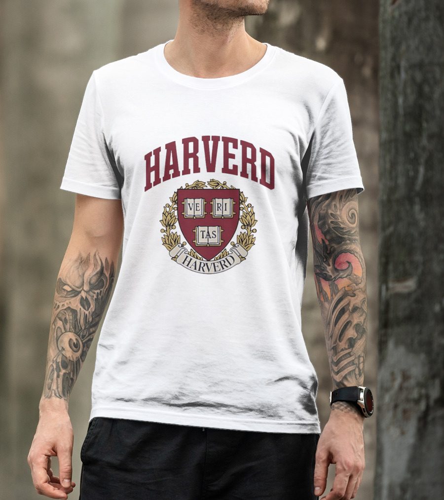 Harvard University Veritas Emblem Crest T-Shirt