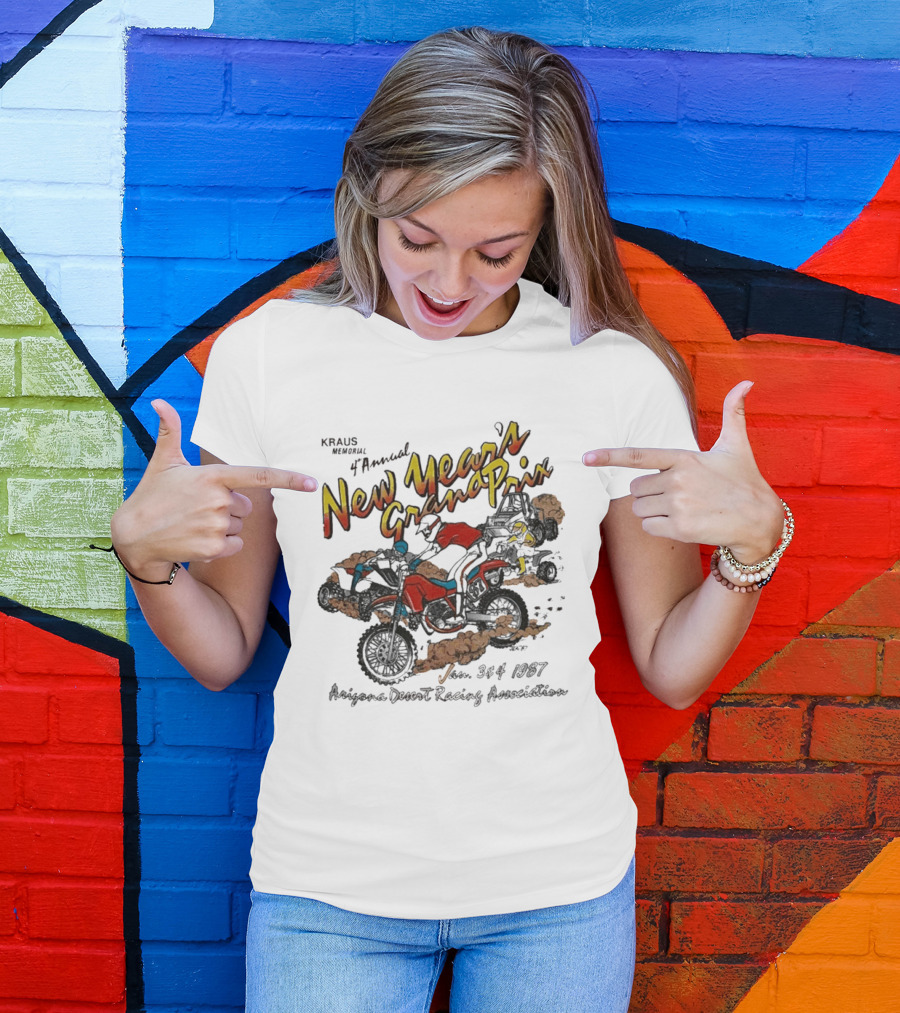 Kraus Memorial 4th Annual New Year's Grand Prix Jan 3 4 1987 Arizona Desert Racing Association T-Shirt